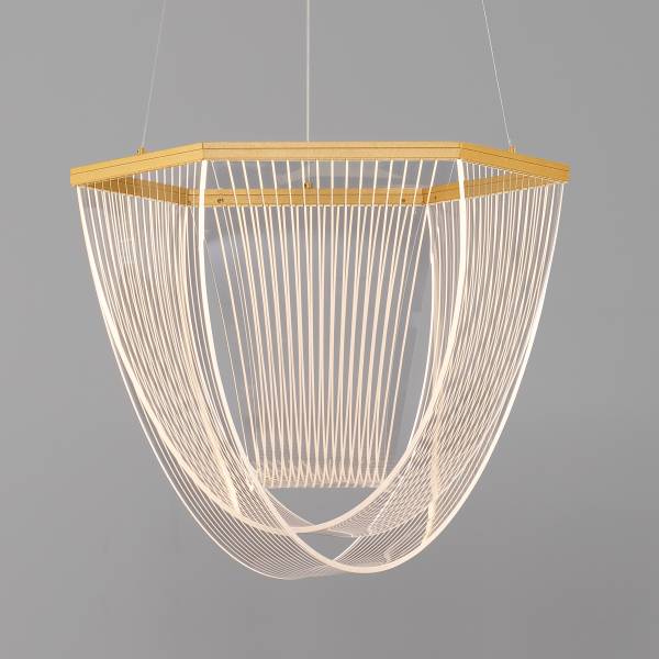 Pendelleuchte Valentin Aluminium / Acrylglas - Gold