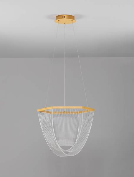 Pendelleuchte Valentin Aluminium / Acrylglas - Gold