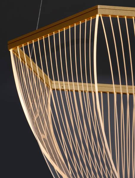 Pendelleuchte Valentin Aluminium / Acrylglas - Gold