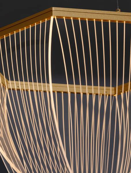 Pendelleuchte Valentin Aluminium / Acrylglas - Gold