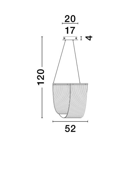 Pendelleuchte Valentin Aluminium / Acrylglas - Gold
