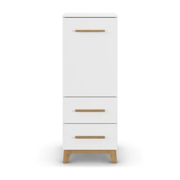 Kast Carlsson - breedte 40 cm wit/eikenhout