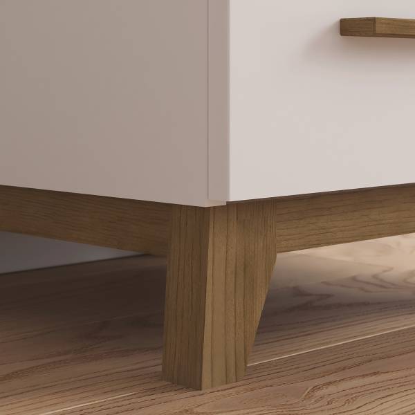 Kast Carlsson - breedte 40 cm wit/eikenhout