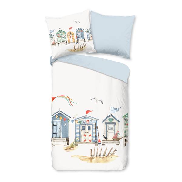Biancheria per letto No.30860 Renforcé - Blu - 135 x 200 cm + cuscino 80 x 80 cm