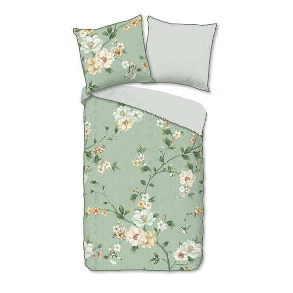 Biancheria per letto No.10101 Raso - Verde menta - 135 x 200 cm + cuscino 80 x 80 cm