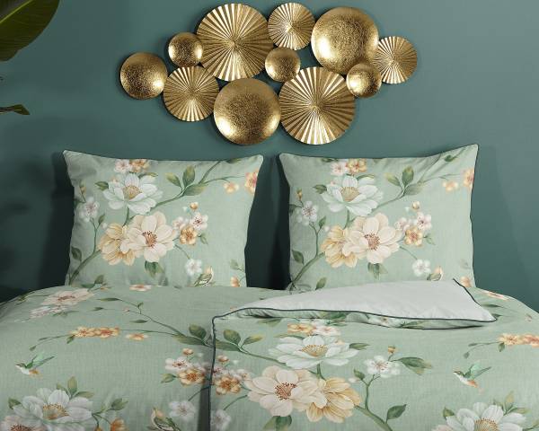 Biancheria per letto No.10101 Raso - Verde menta - 135 x 200 cm + cuscino 80 x 80 cm