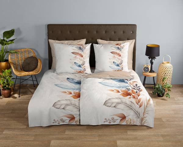 Biancheria per letto No.33152 Renforcé - Sabbia - 135 x 200 cm + cuscino 80 x 80 cm