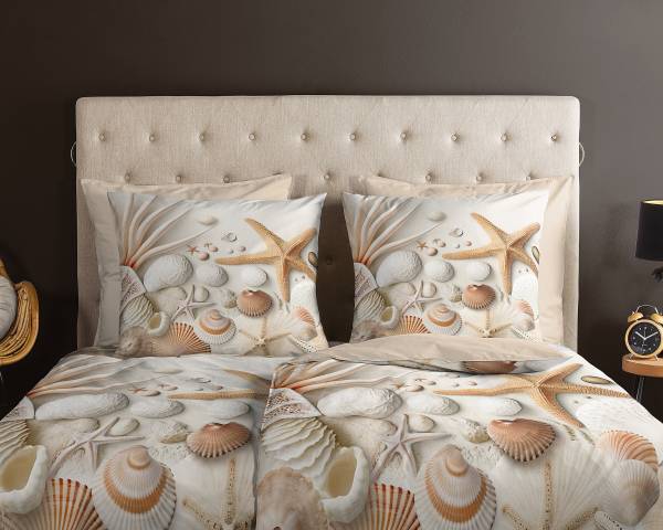 Biancheria per letto No.33260 Renforcé - Sabbia - 135 x 200 cm + cuscino 80 x 80 cm
