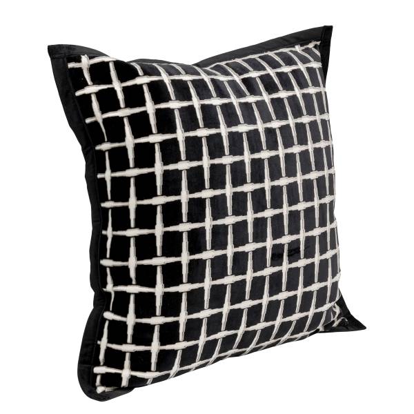 Dekokissen Melody Polyester - Schwarz / Weiß