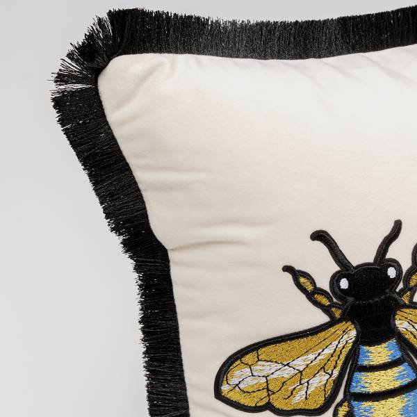 Dekokissen Bees Polypropylen / Polyester - Weiß