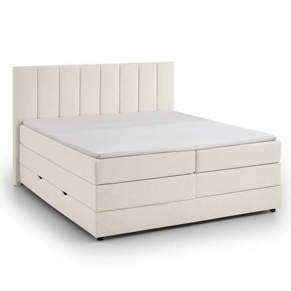 Bed Adalpura Platweefsel Norana: Crèmekleurig