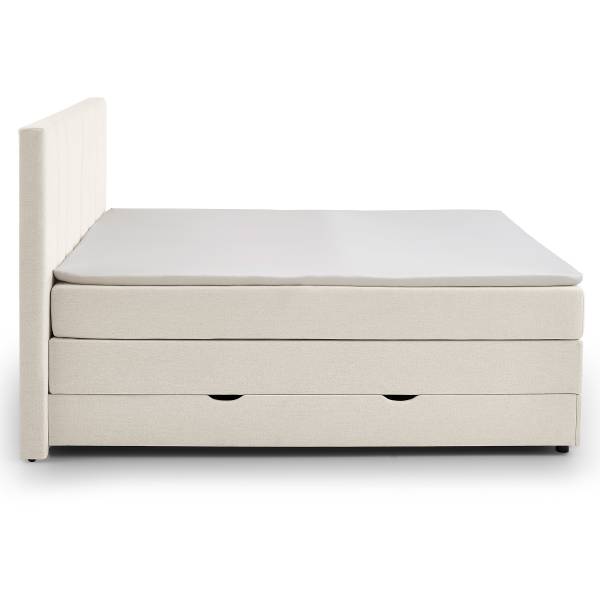 Bed Adalpura Platweefsel Norana: Crèmekleurig