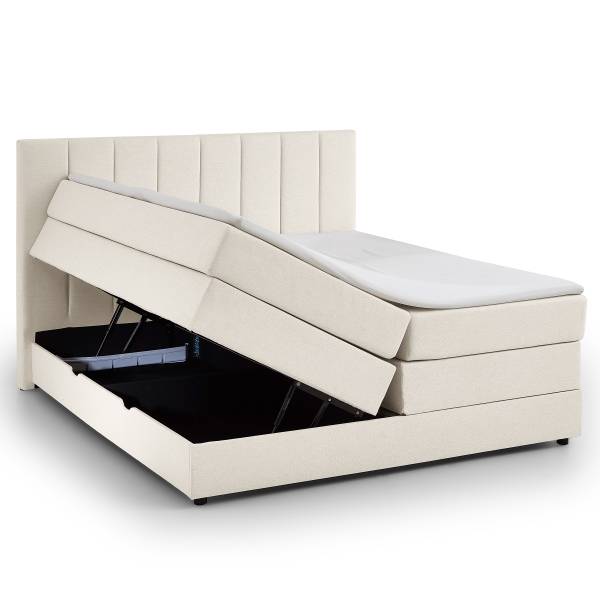 Bed Adalpura Platweefsel Norana: Crèmekleurig
