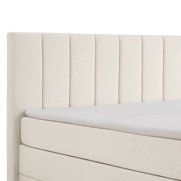 Bed Adalpura Platweefsel Norana: Crèmekleurig