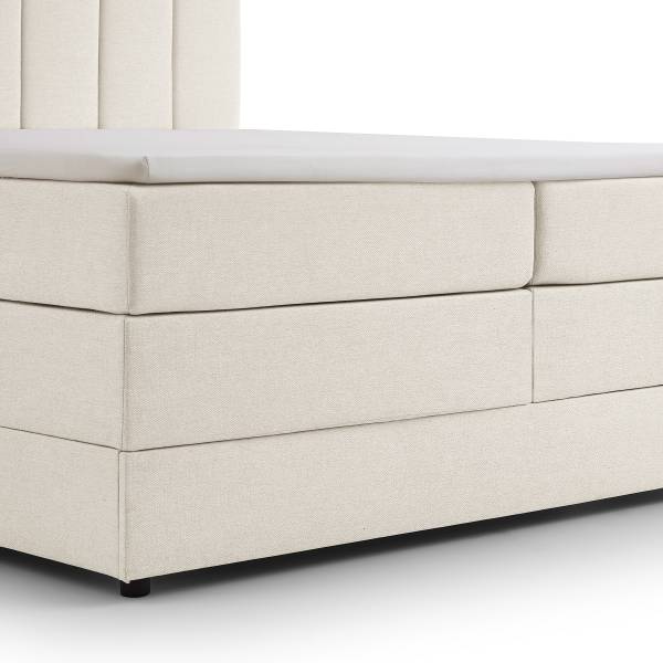 Bed Adalpura Platweefsel Norana: Crèmekleurig
