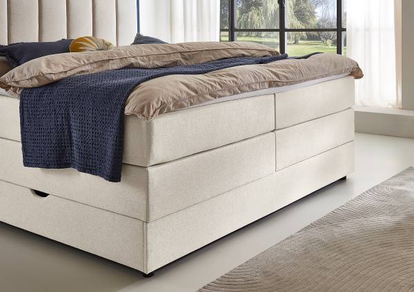 Bed Adalpura Platweefsel Norana: Crèmekleurig