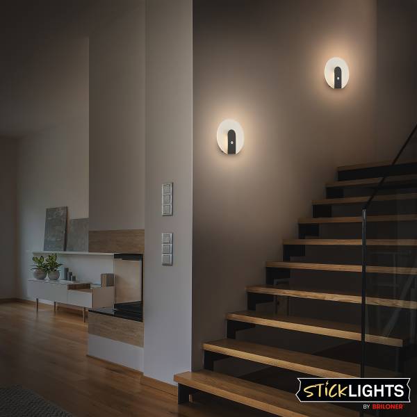 Akku LED-Wandleuchte Aurora Schwarz