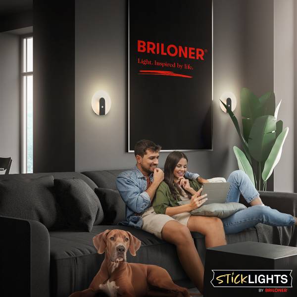 Akku LED-Wandleuchte Aurora Schwarz