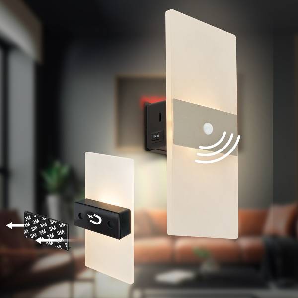 Akku LED-Wandleuchte Aura Gold