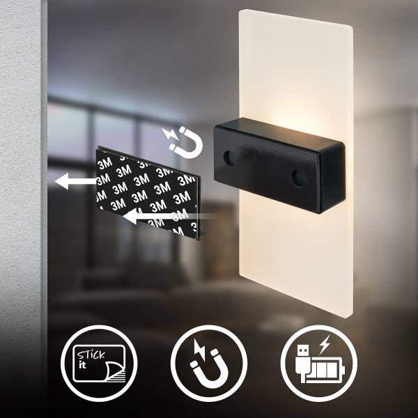 Akku LED-Wandleuchte Aura Gold
