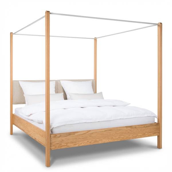 Letto a baldacchino NOLBY Color bianco crema