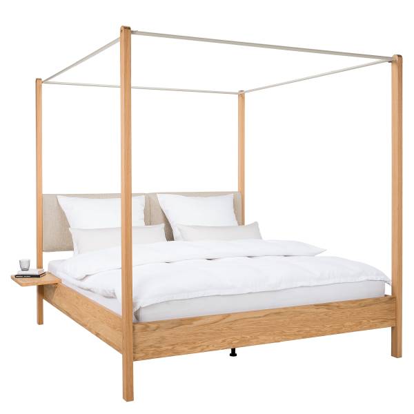 Letto a baldacchino NOLBY Color bianco crema
