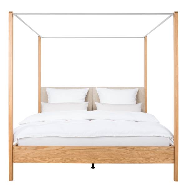 Letto a baldacchino NOLBY Color bianco crema