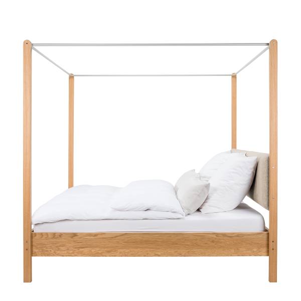 Letto a baldacchino NOLBY Color bianco crema