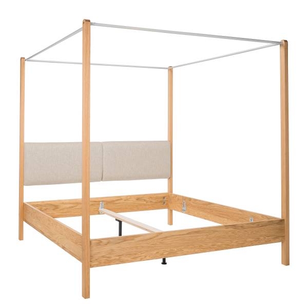 Letto a baldacchino NOLBY Color bianco crema