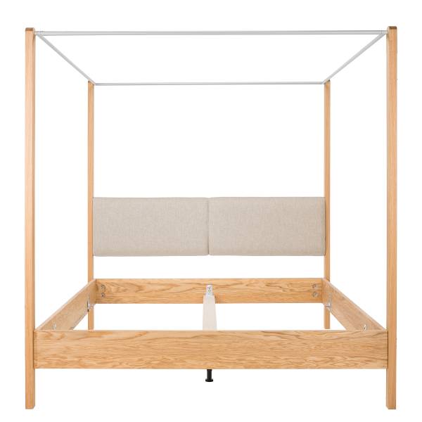 Letto a baldacchino NOLBY Color bianco crema