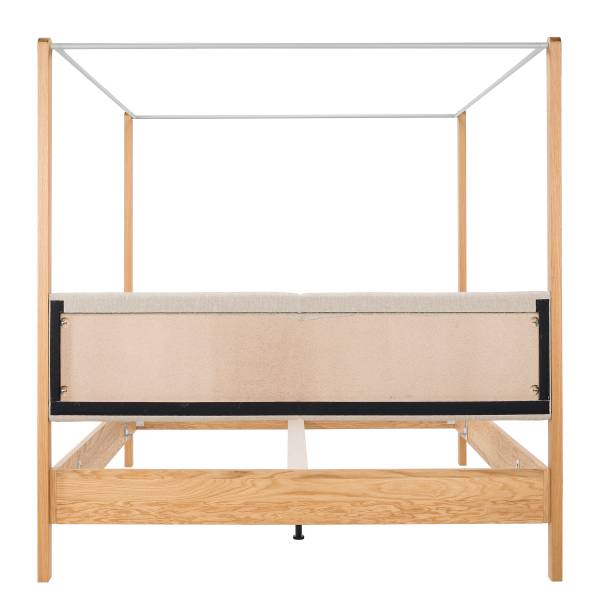 Letto a baldacchino NOLBY Color bianco crema