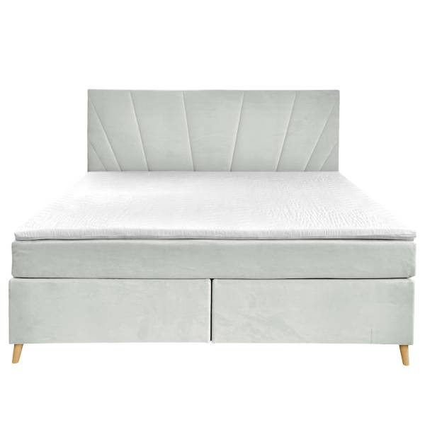 Boxbett Ranejo Samt Vaia: Hellgrau