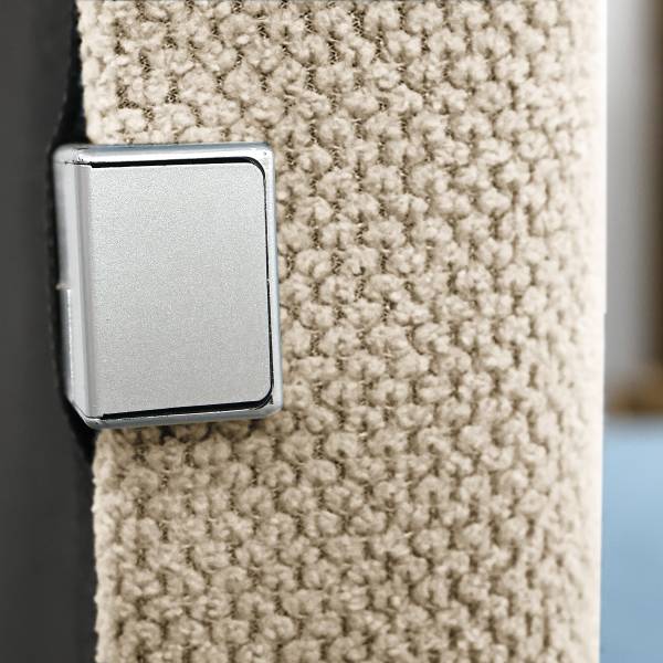 Letto con illuminazione Kalsare Tessuto strutturato Cully: beige - 90 x 200cm