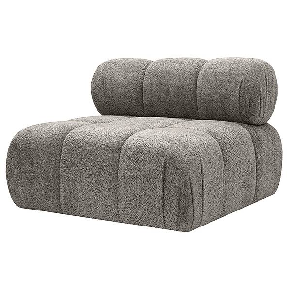 Sofaelement Sessel NYAH Bouclé Stoff Abby: Dunkelgrau