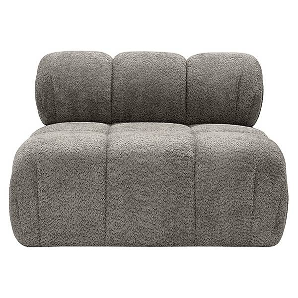 Sofaelement Sessel NYAH Bouclé Stoff Abby: Dunkelgrau