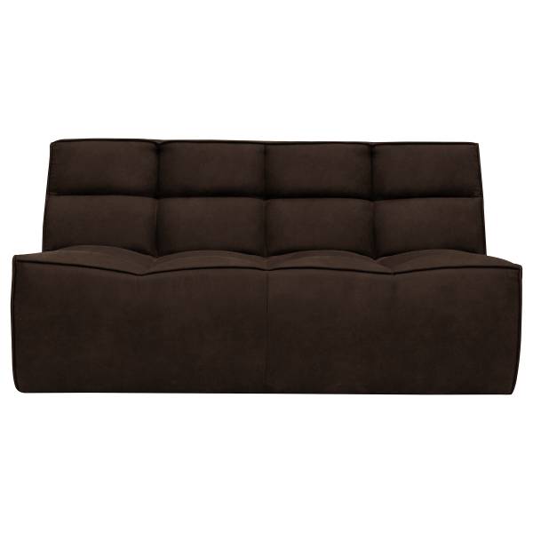 Canapé 2 places JUNEE Microfibre Rica: Marron foncé