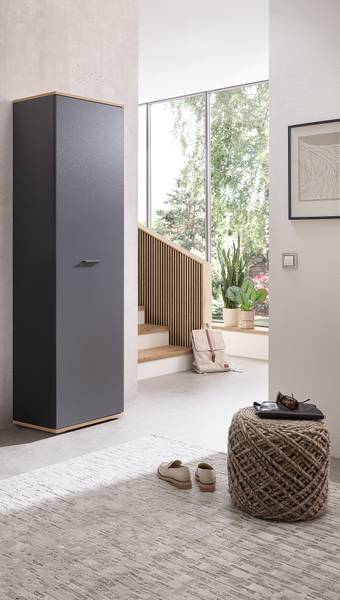 Garderobenschrank Bodini Anthrazit / Eiche Artisan Dekor