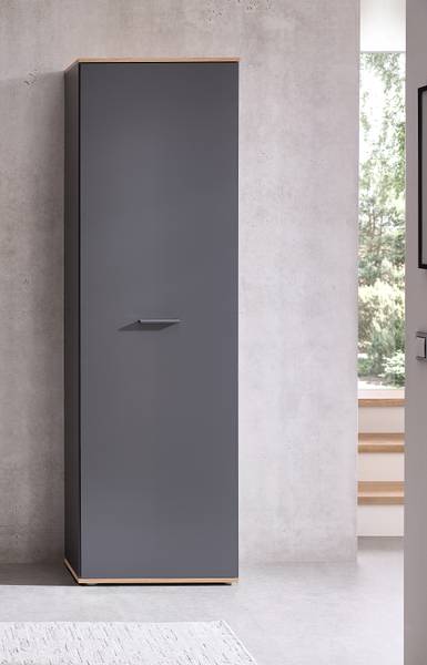 Garderobenschrank Bodini Anthrazit / Eiche Artisan Dekor