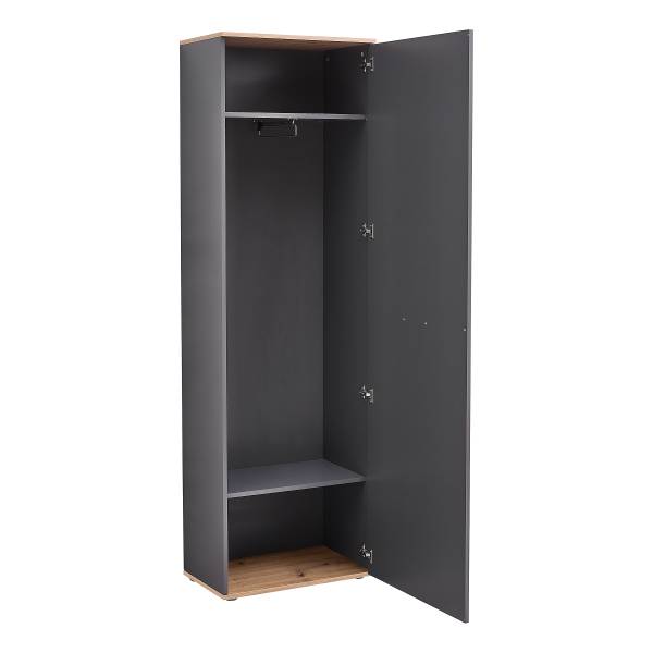 Garderobenschrank Bodini Anthrazit / Eiche Artisan Dekor