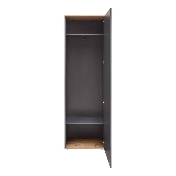 Garderobenschrank Bodini Anthrazit / Eiche Artisan Dekor