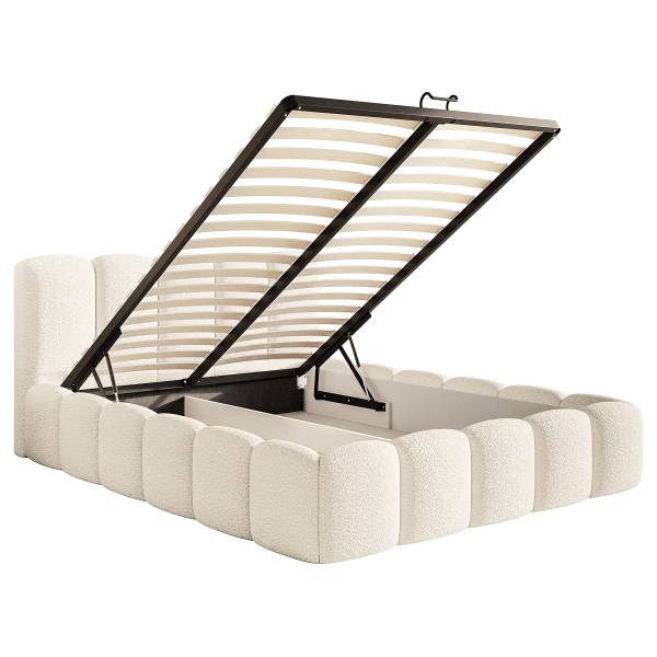 Polsterbett Cloudy II Bouclé Stoff Cady: Creme - 160 x 200cm