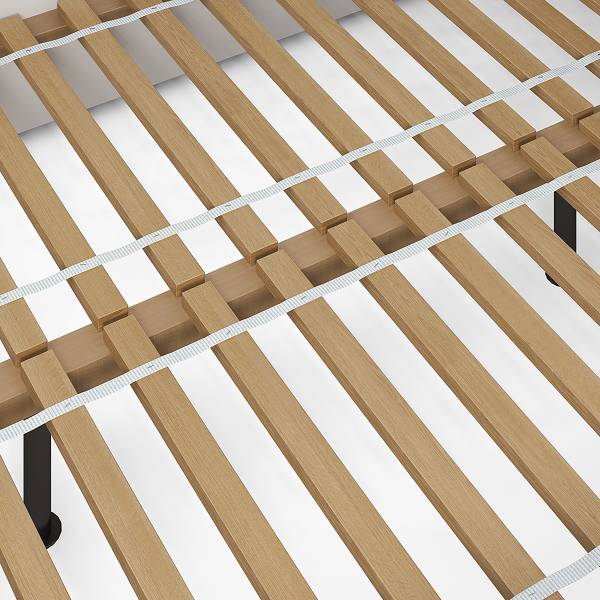 Letto imbottito Cloudy Tessuto Bouclé Leke: bianco crema - 160 x 200cm - Senza contenitori