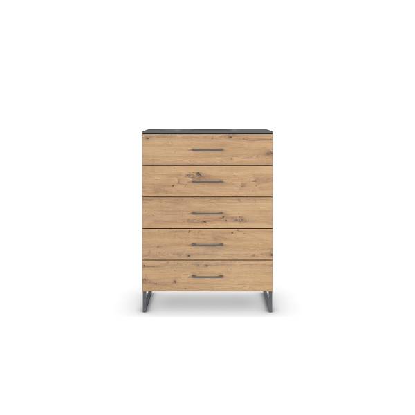Kast Butte 5 lades Artisan eikenlook/metallic grijs