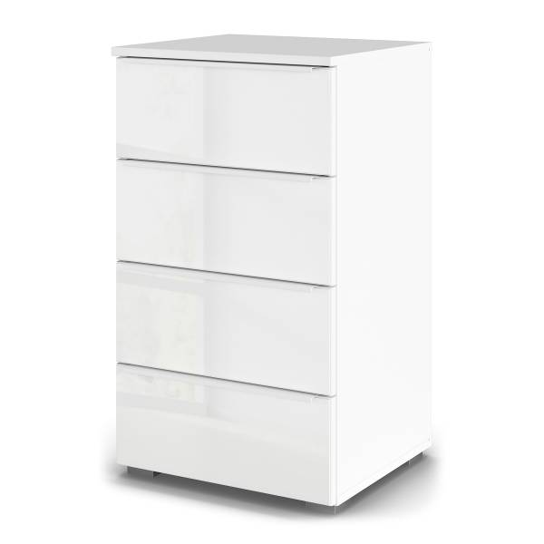 Kommode Monostar mit Glas Alpinweiß - Breite: 40 cm