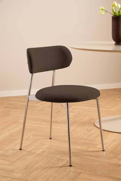 Set di 2 sedie imbottite SUKHO Marrone