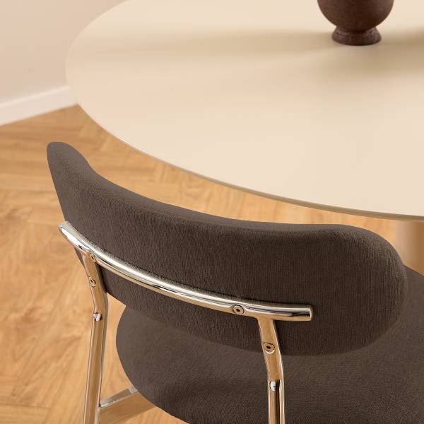 Set di 2 sedie imbottite SUKHO Marrone