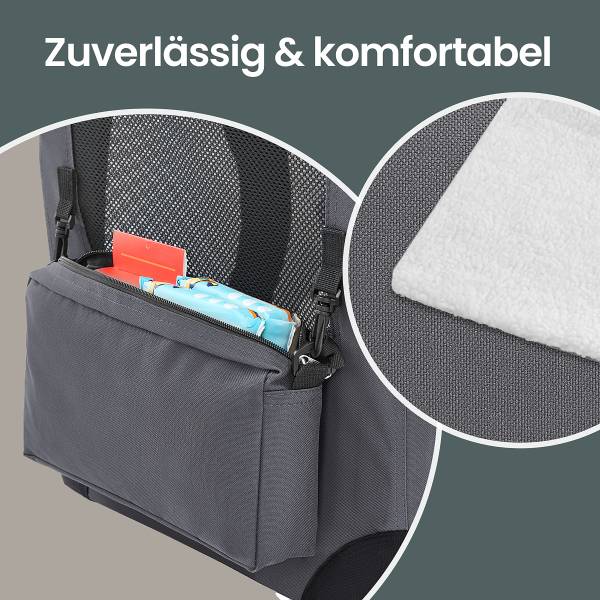 Hundetransportbox Opeti Stahl / Mischgewebe - Dunkelgrau