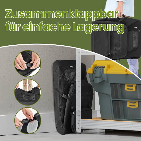 Hundetransportbox Opeti Stahl / Mischgewebe - Schwarz