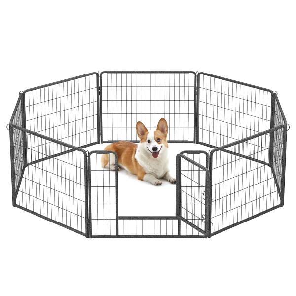 Hunde Auslaufgehege Jorro Stahl - Dunkelgrau