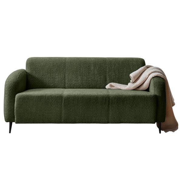 3-Sitzer Sofa Janua Bouclé Stoff Zofie: Moosgrün